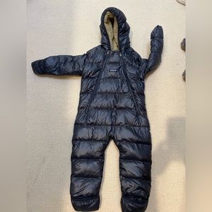 Navy Patagonia Infant Hi-Loft Down Sweater Bunting 18-24 months